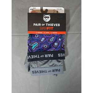 Pair of Thieves SuperFit Mesh Boxer Briefs 2 Pack Mens Small Purple Grey New